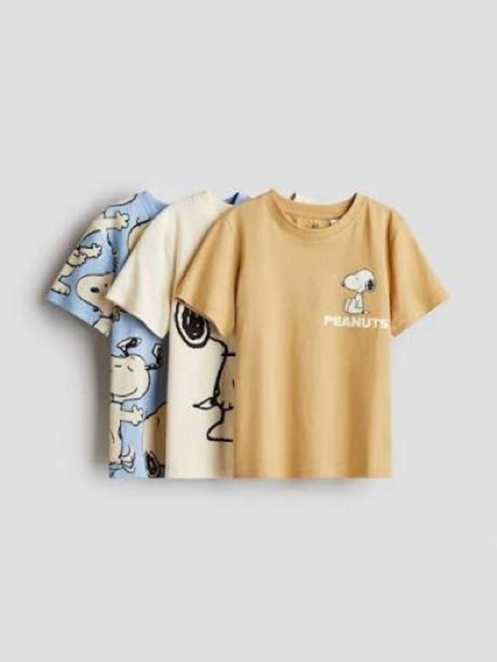 Peanuts Kids Snoopy Tee Set - Yellow, Cream & Light Blue